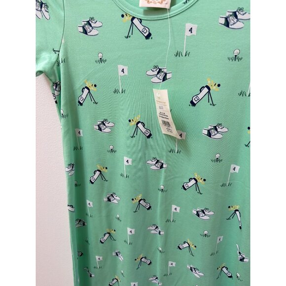 The Beaufort Bonnet Company Polly Play Dress Golf Print Short Sleeve Green Size - Picture 2 of 6